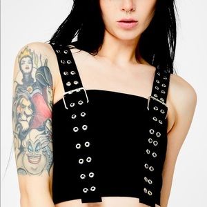 The Ragged Priest Control Buckle Crop Top